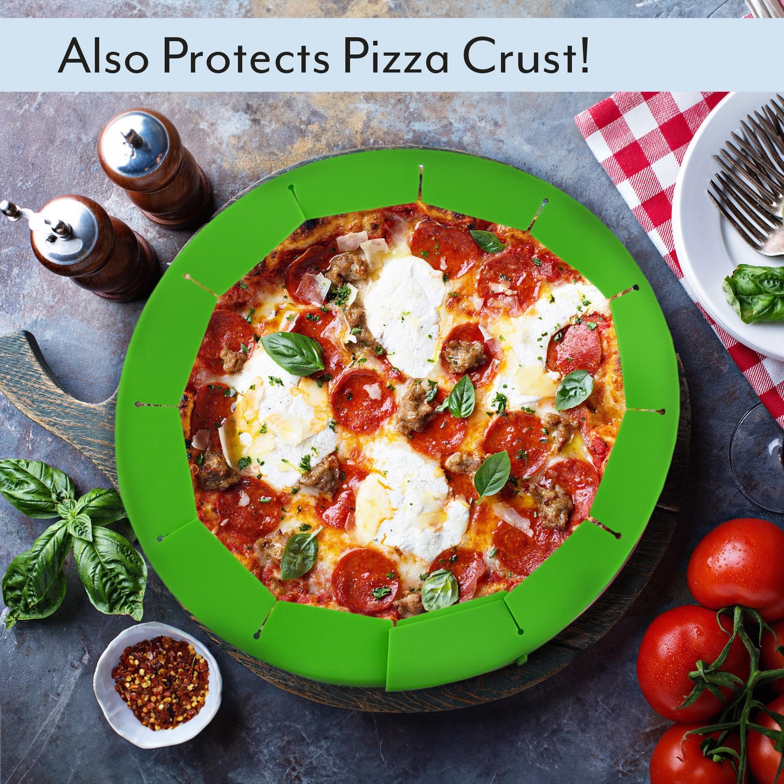 Cornucopia Brands Silicone Pie Crust Shields (2-Pack), Adjustable Pie Protect...