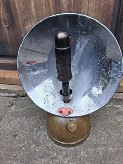 BIALADDIN FIRE BOWL HEATER BRASS TANK DRAINED OF FUEL UNTESTED MORE LIST