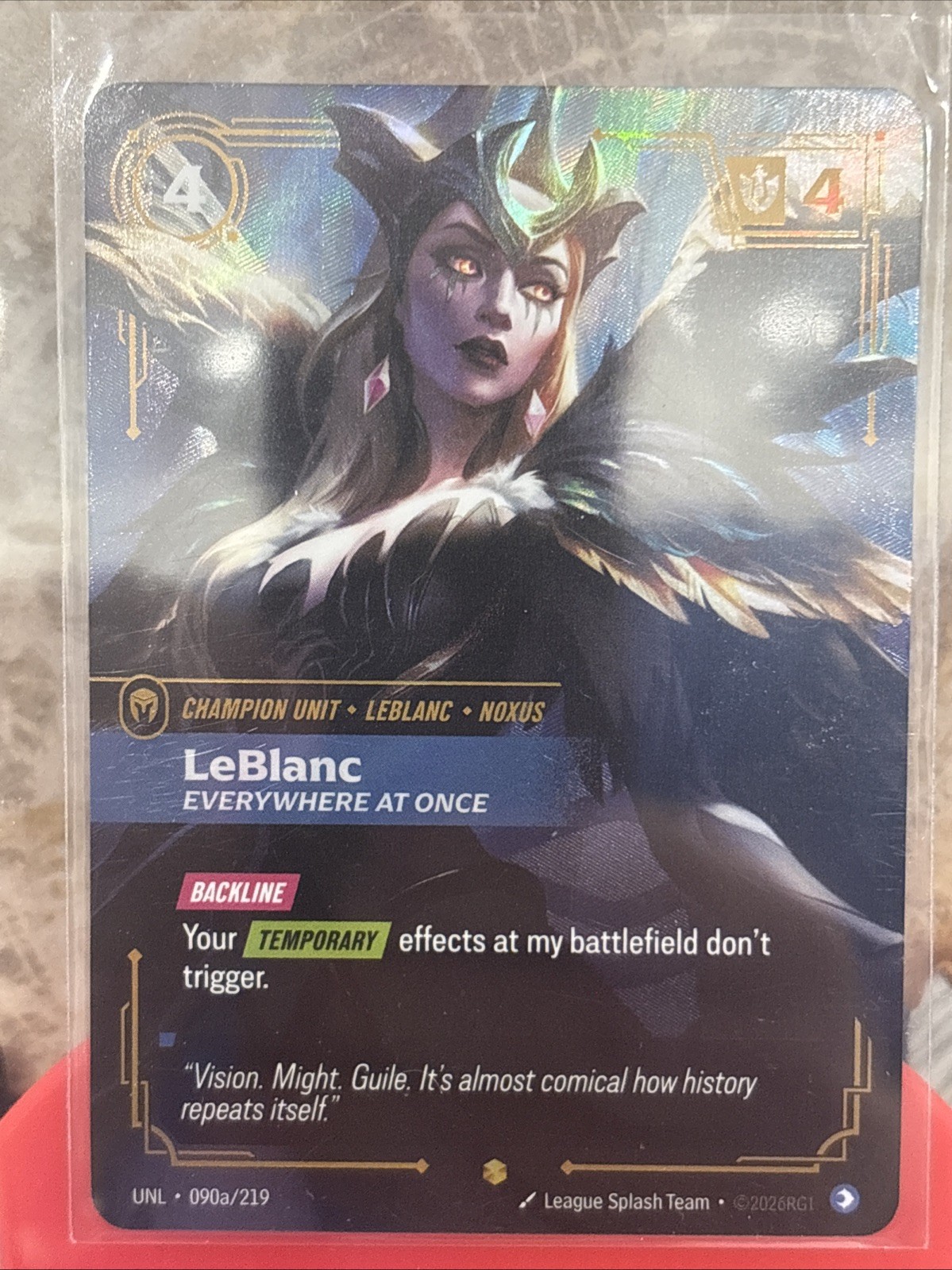 Riftbound Unleashed: LeBlanc - Everywhere At Once [Alternate Art Foil] #90a