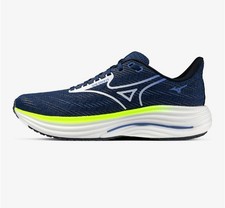 Mizuno Scarpe Unisex Wave Rider 29, Running - 52 (Estate Blue/White/Lightning Ye