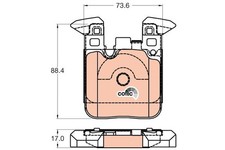 Image of REAR BRAKE PAD SET DISC BRAKE FITS: BMW 1 SPORTS HATCH 125 D/120 D/118 D/125