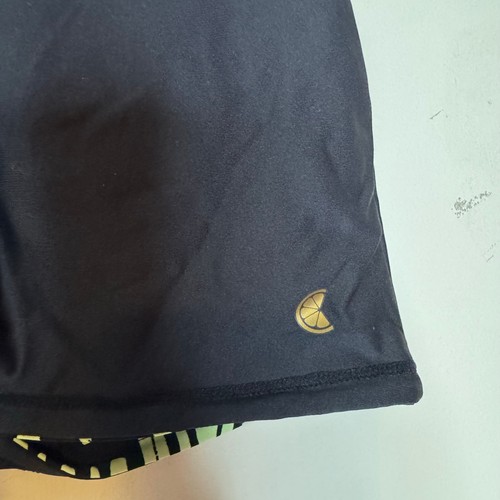 Pantalones Cortos de Natación Citrus Reversibles Estándar Cintura Alta Negros Estampado de Palma Nuevos con Etiquetas Pequeños - Imagen 4 de 9