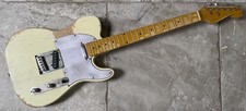 Telecaster Aged White Nitro Heavy Relic Guitar With Strat Style Headstock