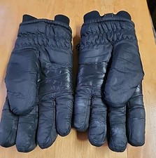 ARIS Black Nylon/Polyester/Leather Mens Winter Gloves Lined Gloves Sz L new 