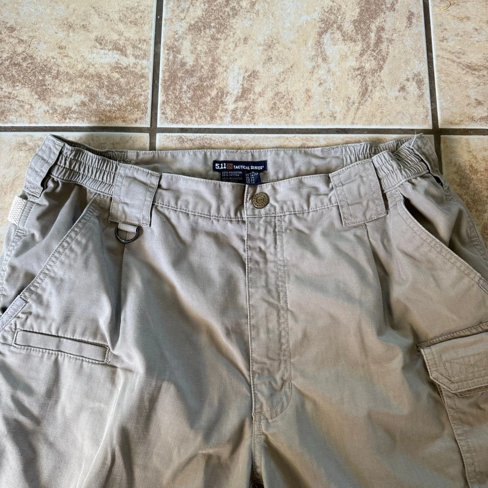 Pantalones cargo 5.11 Tactical Series cintura elástica caqui para hombre talla 34 x 34 Foto 2 de 4
