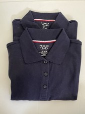 set Of 2- french toast girls uniform shirt Navy Size XL 14-16-