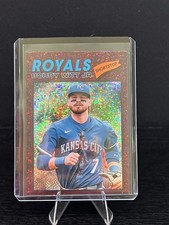 2024 Topps Heritage Bobby Witt Jr. Burgundy Sparkle #160 Kansas City Royals