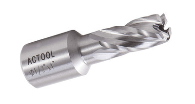 1/2'' Diameter × 1'' Depth of Cut HSS ANNULAR Cutter with 3/4'' Weldon Shank