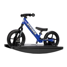 Strider 12” Sport Blue Balance Bike + Rocking Base Kids 6mo-4yr
