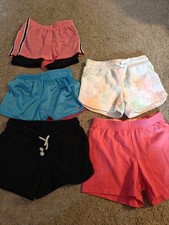 Lot Of 5 Pieces Girl's Youth Shorts Summer Size 6 Colorful EUC Various Brands