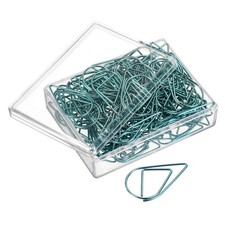 Drop Shape Clip Paper with Box 1.3" Blue, 100pcs