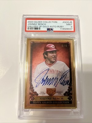 2023 Gilded Collection Jonny Bench GOG Auto Ruby /5