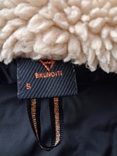 Plüsch Jacke mit Stepp Taillenband Gr. 36 Beige Damen