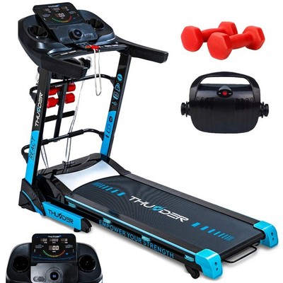 Elektrisches Laufband 18km/h LCD Puls Heimtrainer 160kg THUNDER  REACT-DS-BLACK