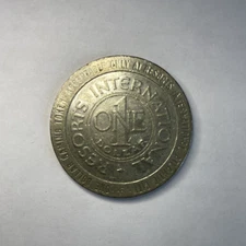 International Resorts $1 Gaming Token Atlantic City 1981 Vintage Copper-Nickel