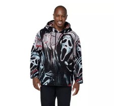 Spirit Halloween Ghost Face Jacquard Hoodie  Horror Costume Hoodie  Large L