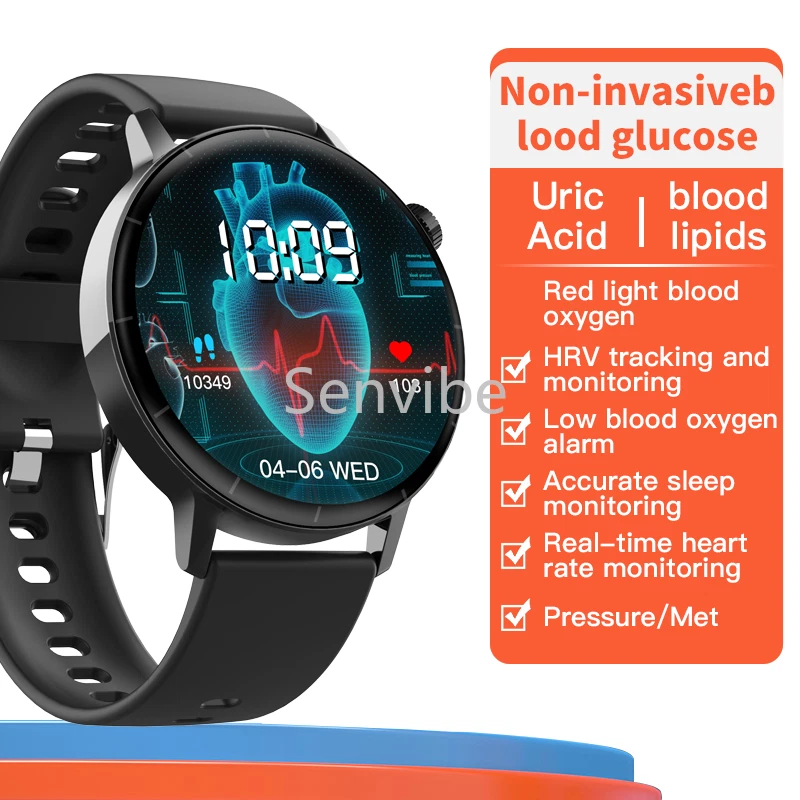 Smartwatch Men Women Blood Analysis BloodOxygen Blood pressure HRV Sleep Monitor