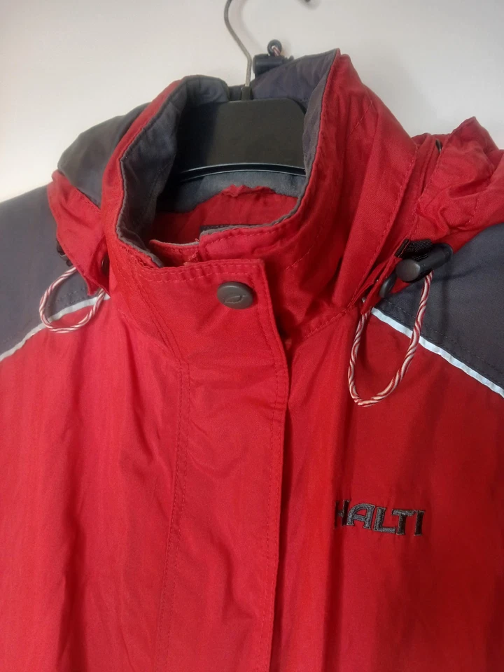 womens Halti Rain Windbreaker Jacket Red Size 12 Drymaxx Waterproof Coat Hooded - Image 4 of 4