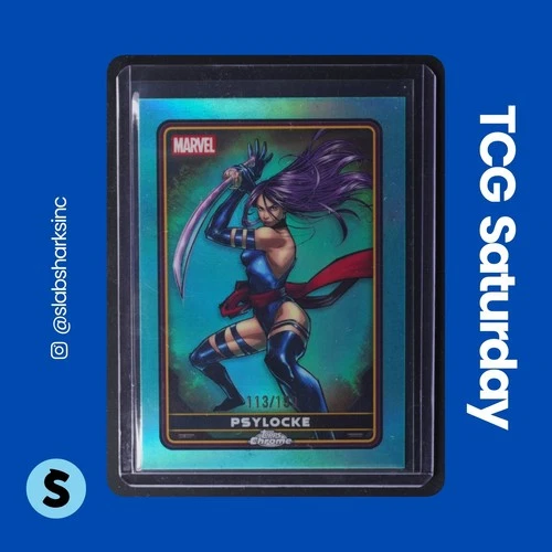 2025 TOPPS CHROME DEADPOOL #8 PSYLOCKE COMIC ACCURATE AQUA REFRACTOR /199