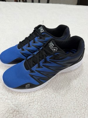 Fila Memory Foam Black/Electric Blue/White in Mens size 11.5 New
