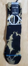 Stance Men's M Harry Potter Cloak Wand Stone Crew Socks Sock Size 6-8.5 Black
