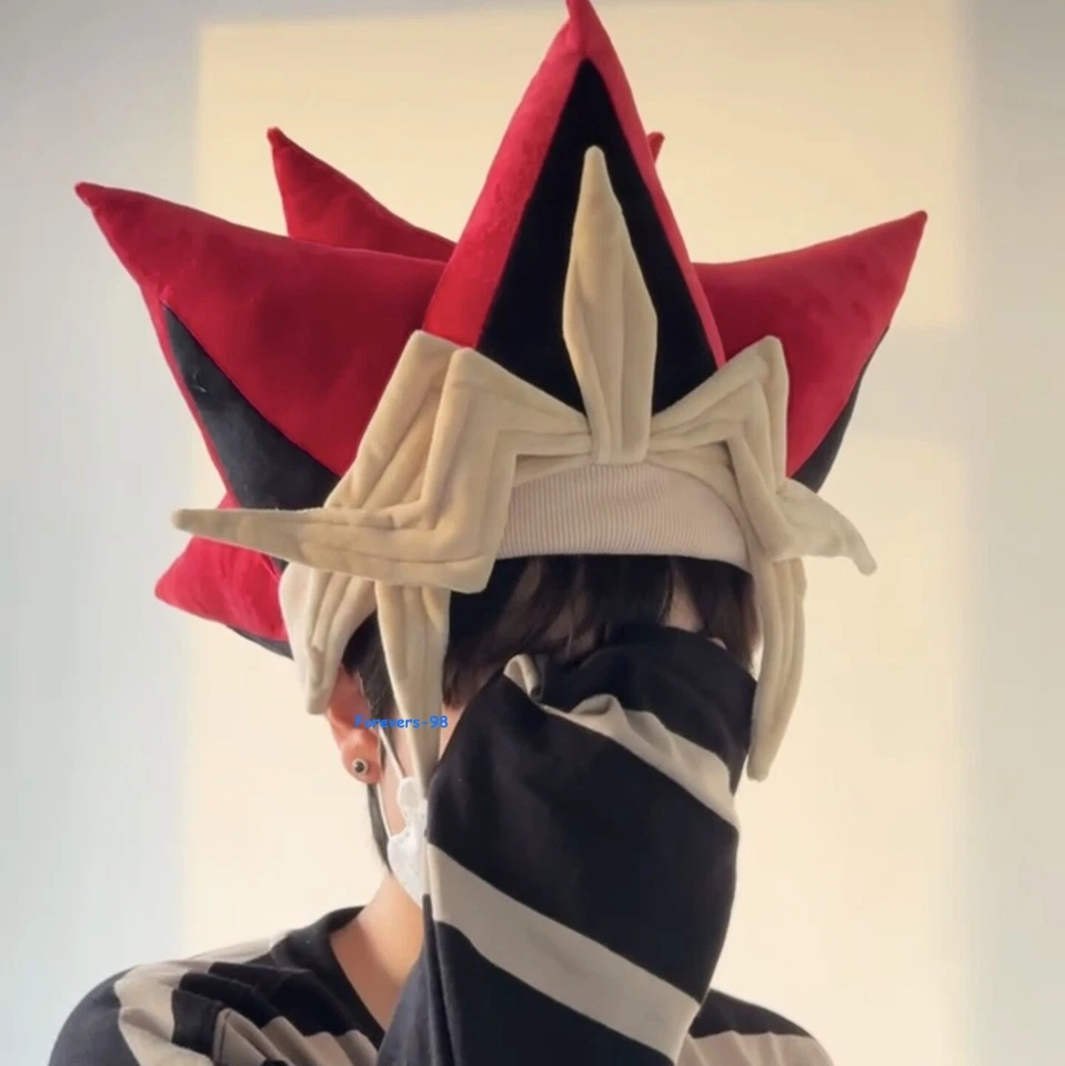 Duel Monsters Yu-Gi-Oh! Yugi Muto Cosplay Peluca Gorra Casco Estilo Anime Sombreros utilería Foto 4 de 4