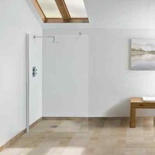 Lakes 900mm Walk In Glass Wetroom Panel Shower Enclosure With Side Panel Option