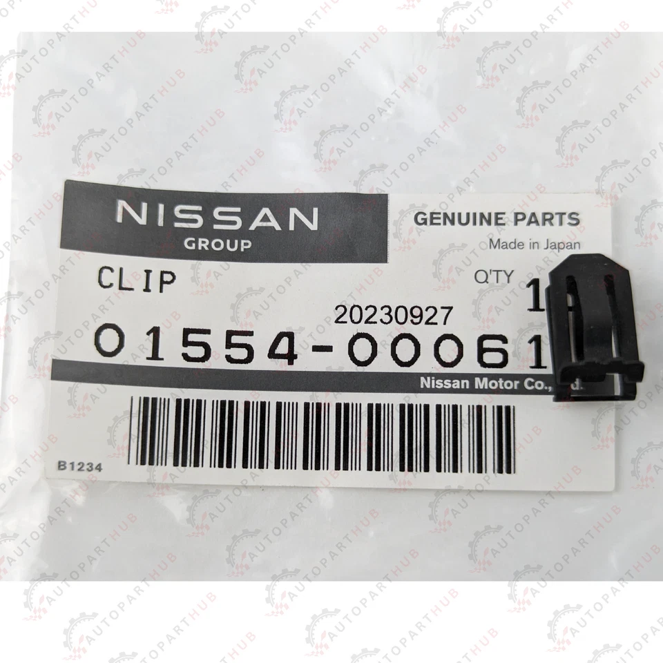 正品全新日产英菲尼迪挡风玻璃柱装饰夹 1 件 原始设备制造商 01554-00061 — 第 3/4 张图片