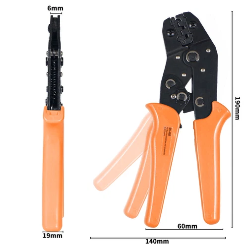 200x Stossverbinder PVC Isoliert Kabel Quetsch verbinder Crimpzange isoliert Set - Bild 17 von 22