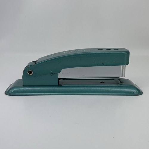 Swingline Cub 5" Stapler Teal Desk Office Small Made in USA Vintage Tested Works - Picture 3 of 18