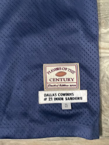 DEION SANDERS JERSEY PLAYERS OF THE CENTURY JEFF HAMILTON Dallas Cowboys 04 XL52 - Bild 3 von 13