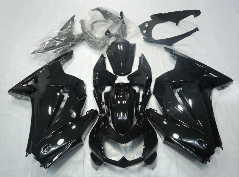 Kit de carenado negro brillante para Kawasaki Ninja 250R EX250 2008-2012 09 juego de carrocería Foto 2 de 4