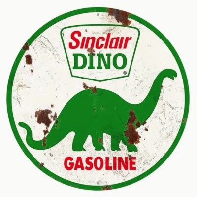 SINCLAIR DINO GASOLINE 7.87  SIGN INDOOR/OUTDOOR