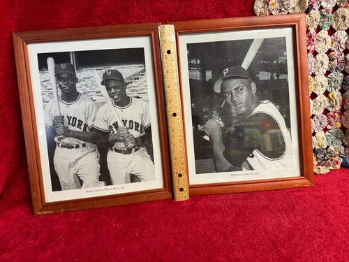 Prints of Baseball Greats Monte Irvin & Willie Mays 1951 & Roberto Clemente 1958 - Picture 2 of 7