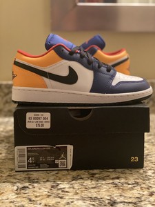Nike Air Jordan 1 Low GS Royal Yellow White Red Blue 553560-123 Size 4.5 | eBay