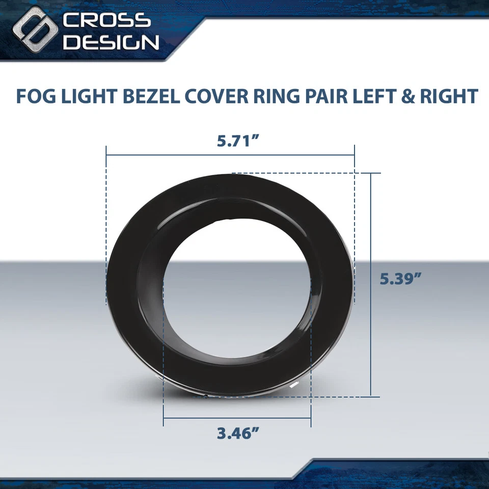 Fog Light Bezel Cover Ring Pair Left & Right Fits 02-09 Land Rover Range Rover Foto 3 de 4