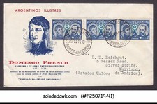 ARGENTINA - 1941 GENERAL DOMINGO FRENCH & GENERAL BERUTI 3V FDC