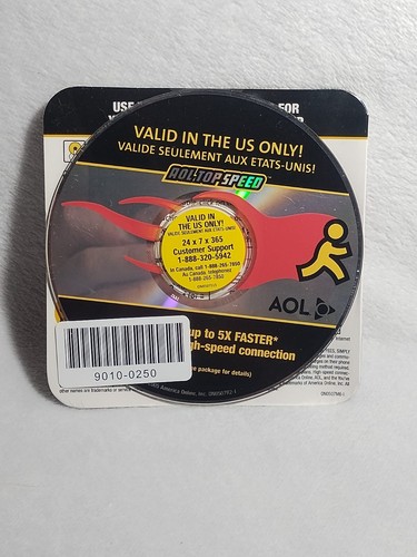 AOL 2005 Think Fast Top Speed Disc CD-ROM Disk Brand New Sealed CD XP VINTAGE