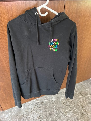 Sudadera con Capucha Anti Social Social Club Para Hombre Negra/Múltiples Colores Talla:Pequeña - Imagen 7 de 7