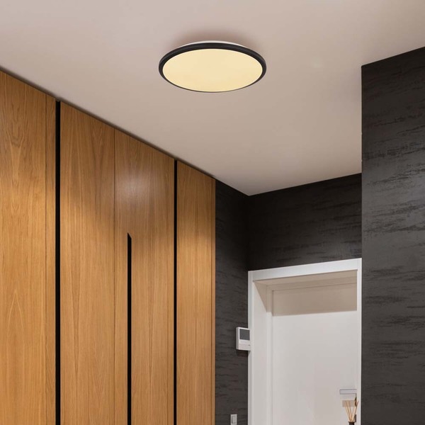 Deckenleuchte Deckenlampe Wohnzimmerleuchte KüChenleuchte Schwarz Led D 35 Cm-image