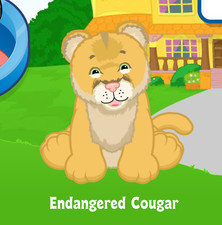 Webkinz Endangered Cougar Virtual PET Adoption Code Only Messaged Webkinz Code