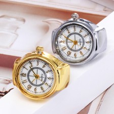 Dial Quartz Analog Watch Creative Steel Cool Elastic Quartz Finger Ring Watches