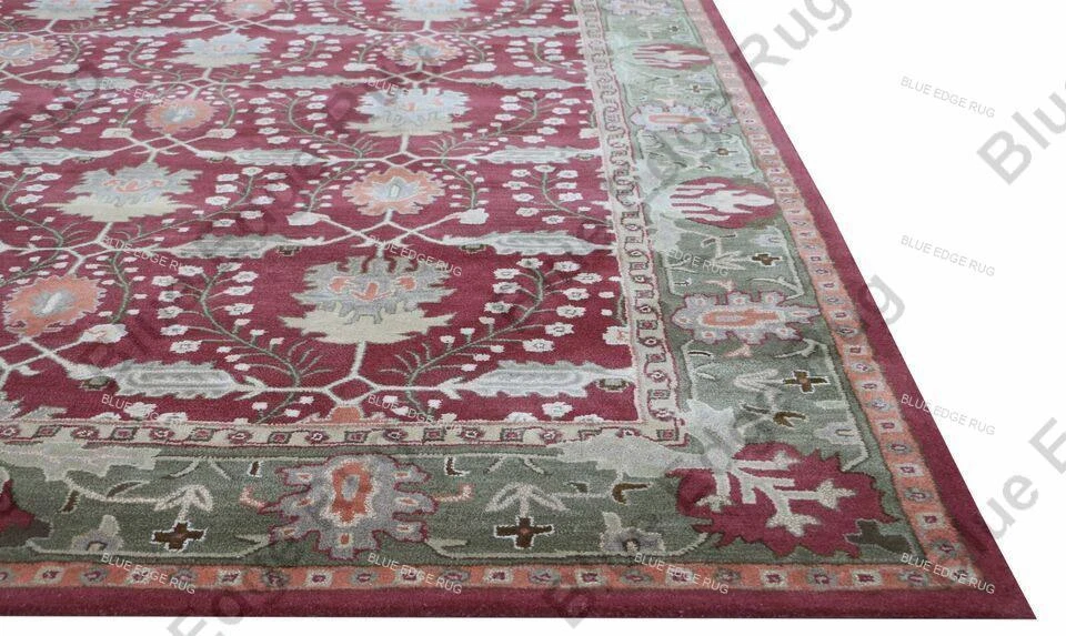 frenkline red Traditional Oriental Style Handmade Tufted 100% Woolen Area Rugs - Image 3 of 4