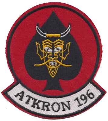 US Navy VA-196 Attack Squadron 196 gestickter Aufnäher Abzeichen - LETZTE PAAR