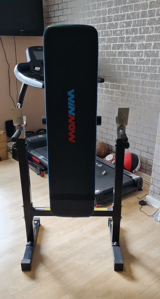 WINNOW Adjustable Weight Bench with Dip Station Folding Heavy Duty