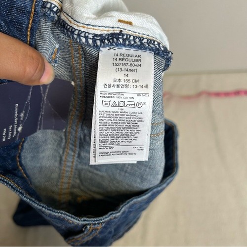 GAP Girls Girlfriend Dark Wash Jeans Size 14 Regular - Picture 4 of 7