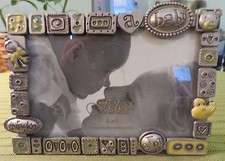 6" x 4" FETCO Metal "Baby Brings Joy" Picture Frame Nice Looks Unused