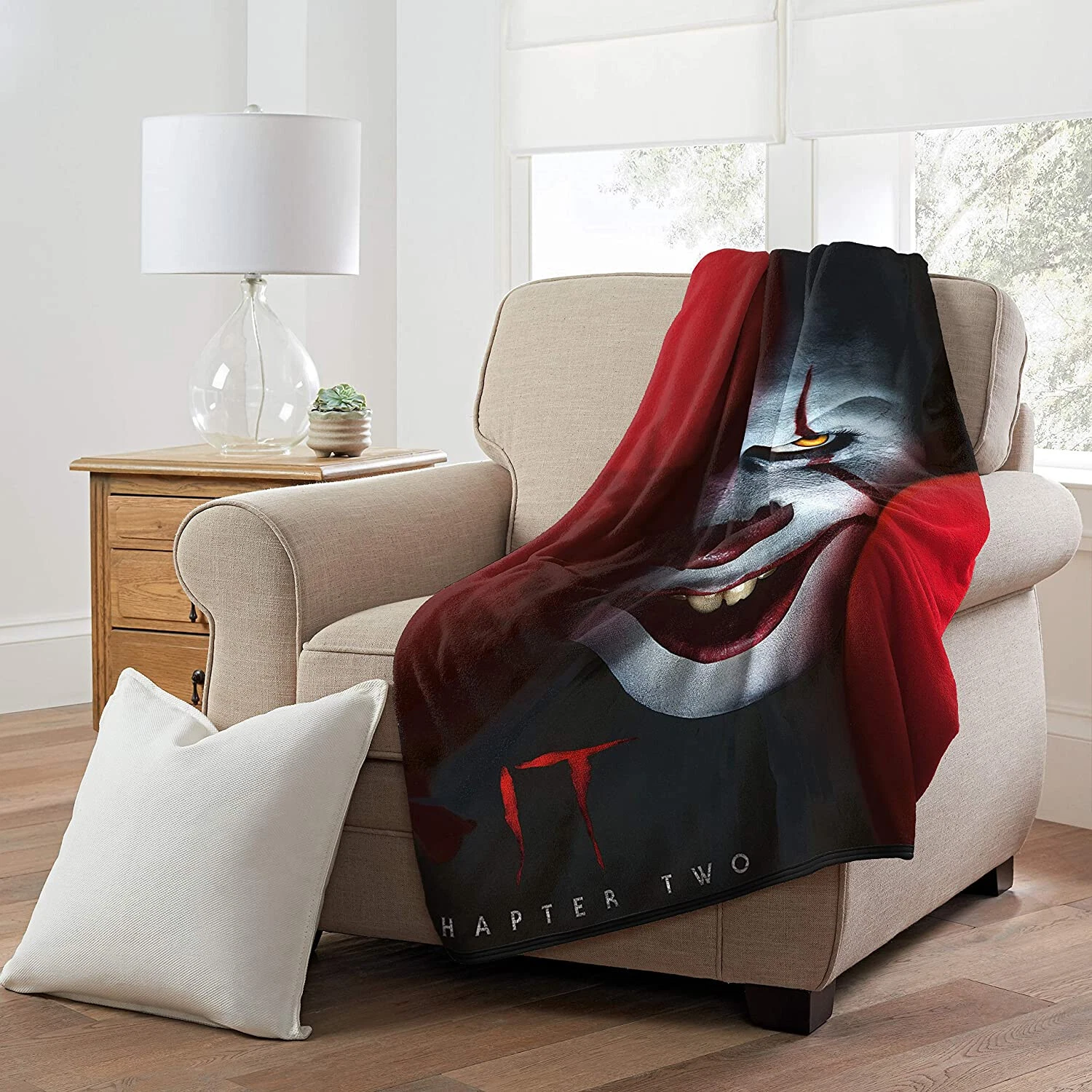 Halloween IT Chapter Two Pennywise Clown Fleece Blanket