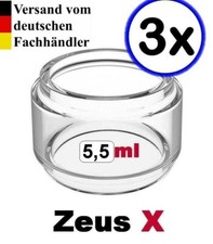 3 x Geek Vape Zeus Dual Zeus X Zeus Subohm 5,5ml Ersatzglas GeekVape