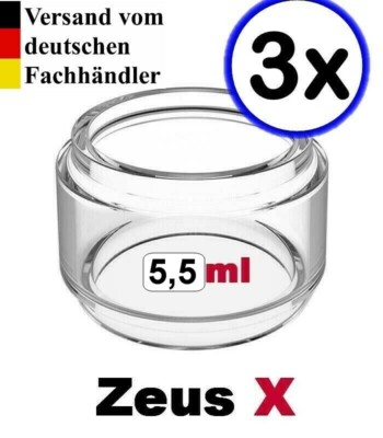 3 x Geek Vape Zeus Dual Zeus X Zeus Subohm 5,5ml Ersatzglas GeekVape
